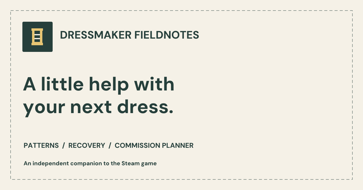 Dressmaker budget planning: a commission worksheet